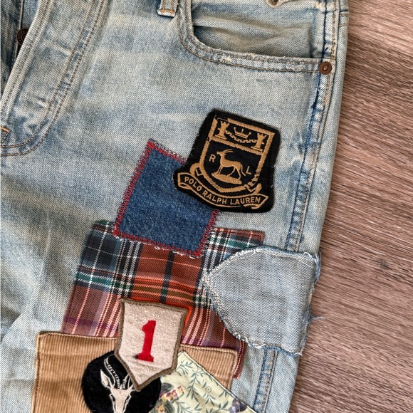 Polo by Ralph Lauren Patchwork Straight Jeans - Blue and Multicolor - Picture 5 of 11